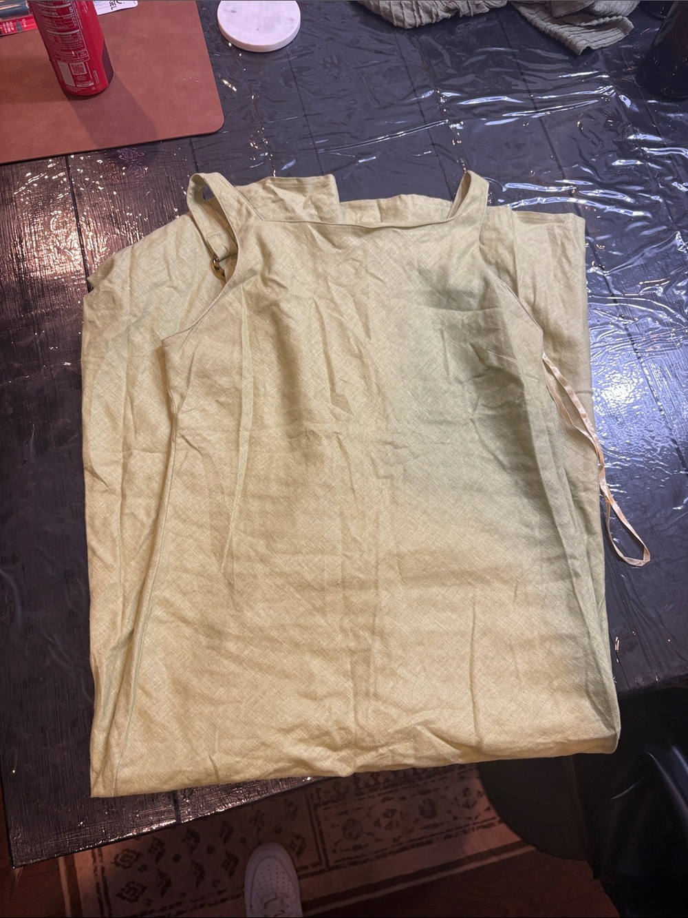 Light green Women's Square-Neck dress vintage